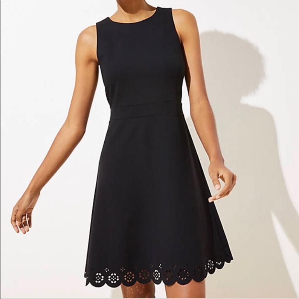 LOFT Dress 6P Black Smooth and Stretchy Ponte